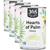 365 by Whole Foods Market, Whole Hearts Of Palm, 14.1 Ounce (Pack of 4)