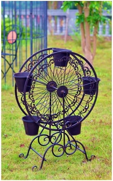 Metal Plant función atril – Noria con 5 Macetas: Amazon.es: Jardín