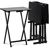 Amazon.com: Casual Home 5 Piece Tray Table Set, Espresso : Everything Else