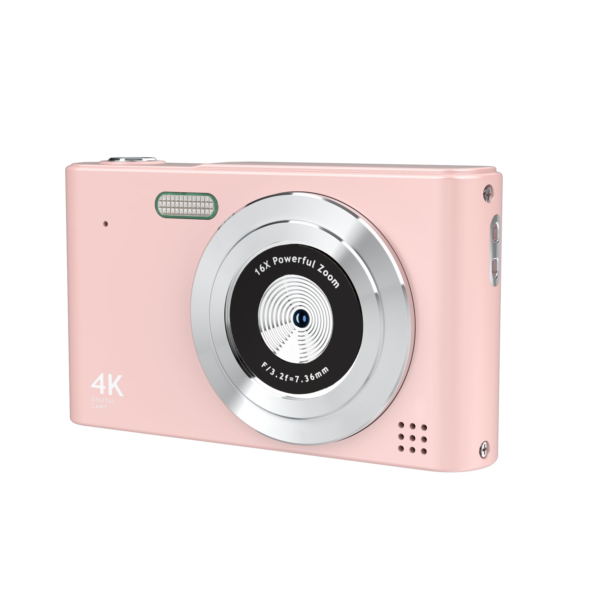 Photo 1 of Digital Camera, Camera for Kids, UHD 4K 48MP Point and Shoot Digital Cameras with 64GB SD Card and 16X Digital Zoom Anti Shake, Compact Portable Small Gift for Boys Girls Students, Pink