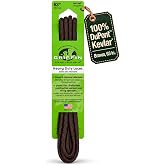 Griffin Kevlar Boot Laces &ndash; Heavy Duty Boot Laces - Black &amp; Brown | 100% Kevlar boot laces&mdash;heavy-duty work boot shoelaces resistant to flame, chemicals &amp; abrasion; USA-made, 54/63/72 in.