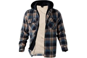LeeHanTon Heavyweight Hoodies for Men Jackets Comfy Sherpa Lined Zip Up Hoodie Coats with Pockets Outerwear