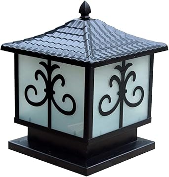 exteriores luz de jardin hierro negro