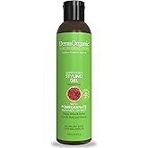 DermOrganic Super Hold Styling Gel for Hair with Pomegranate Anti-Fade Extract - Alcohol-Free, 8 fl. Oz