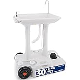 SereneLife, Portable Sink, Camping Hand Wash Basin with Water Tank and Rolling Wheels, Perfect for Indoor and Outdoor Use, Ev