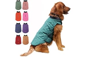 EMUST Winter Dog Coat, British Style Windproof Warm Jacket for Cold Weather, 7 Sizes 13 Colors (X-Small, Pack of 1, Turquoise)