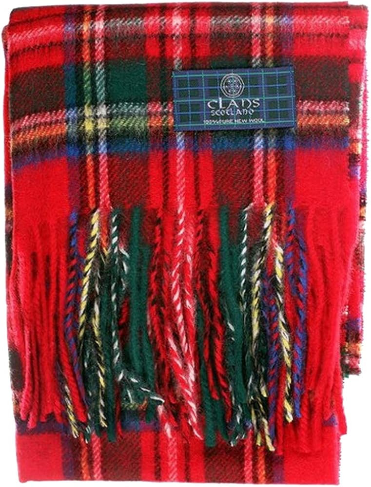 Royal Stewart Tartan Scarf Scottish Wool Clan Scarves, Red Amazon.co