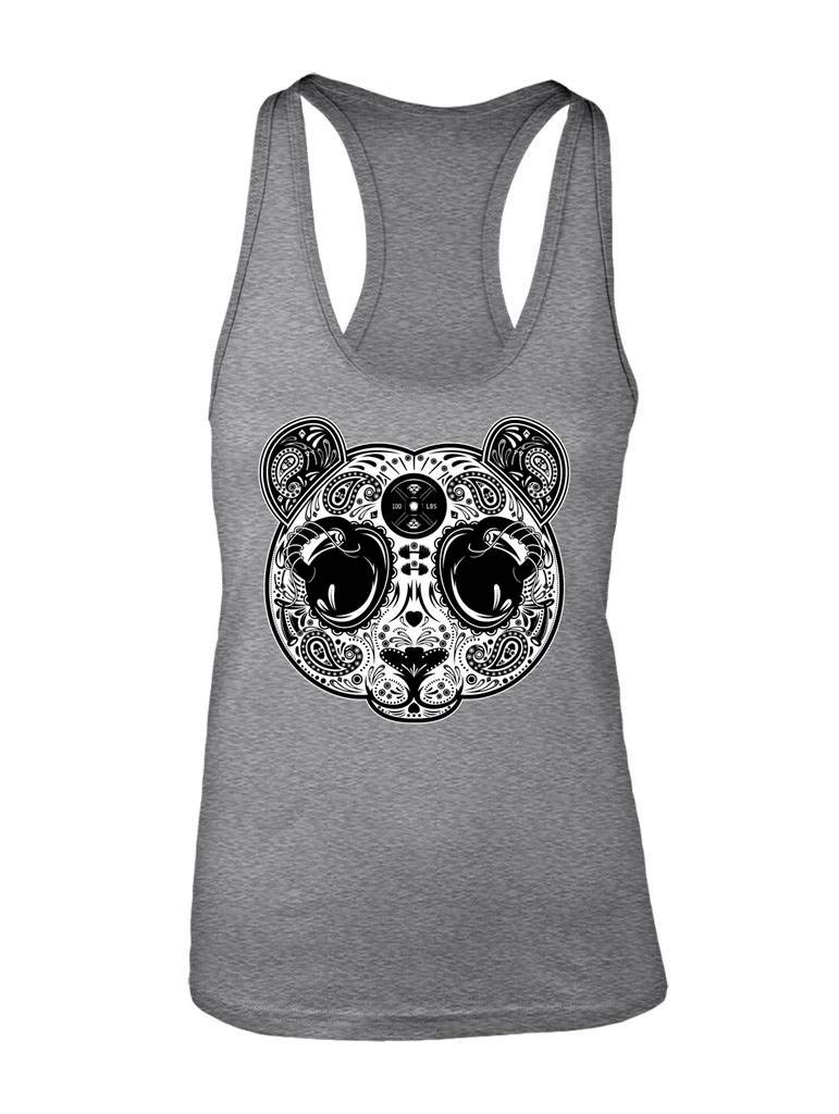  Panda Workout Sugar Skull Racer Back Tank Top Shirts