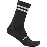 CASTELLI Originale 18 Sock, Classic Two-Stripe Breathable Cycling Socks, Durable Construction, Supportive Fit for Men & Women