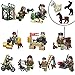 Minifigures 9pcs Army with Military Weapons Accessories Interchangeable Hats Army Men Minifigures Playset Building Block Toys 100% Compatible