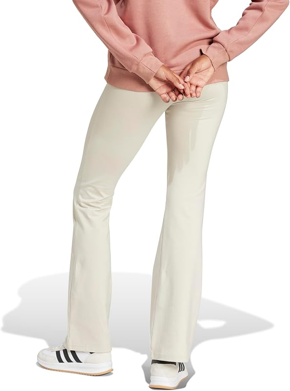 Donna Essentials Small Logo Flared Leggings Tights, Wonder Alumina/White, S
