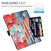 MoKo Passport Holder, PU leather Travel Case Cover for Passport, Colorful Flowers