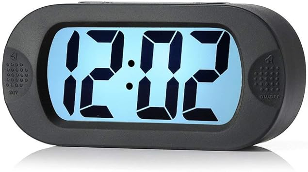 Amazon Co Jp ソフトシリコン電子目覚まし時計サイレントシリコン耐衝撃ドロップ大画面ベッドサイド常夜灯時計大型デジタルlcdトラベル目覚まし 時計スヌーズおやすみライト付き スポーツ アウトドア