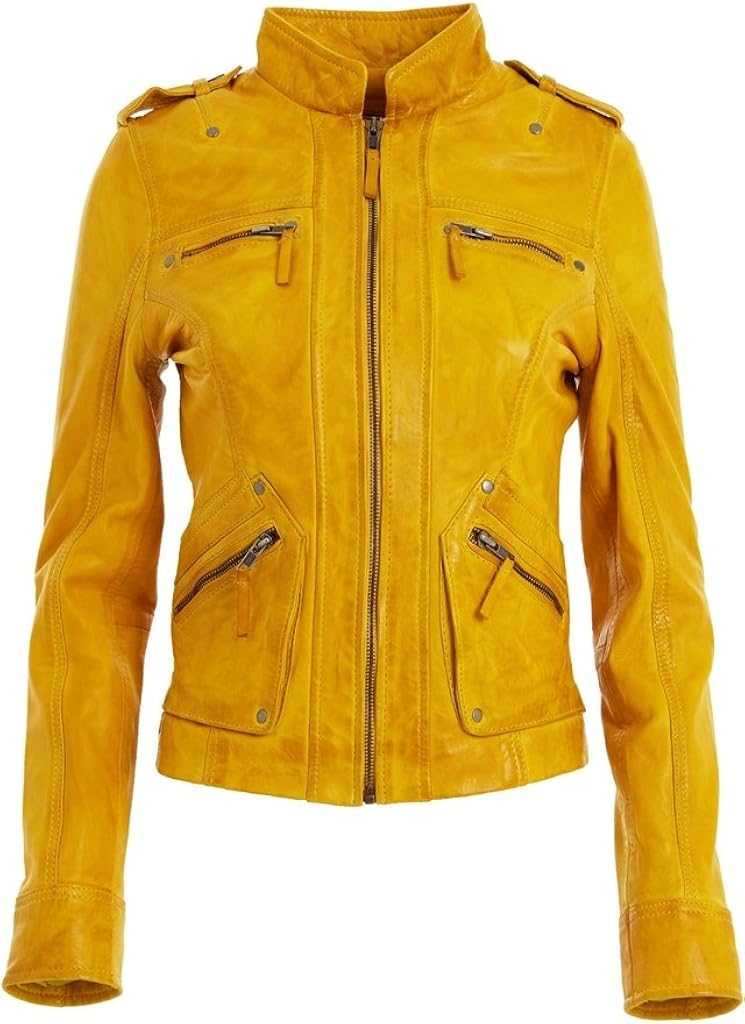 ladies short yellow jackets
