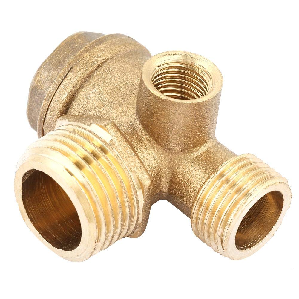 Air Compressor Check Valve, 3 Port Male Threaded Check Valve, 3-Way Brass Thread Check Valve
