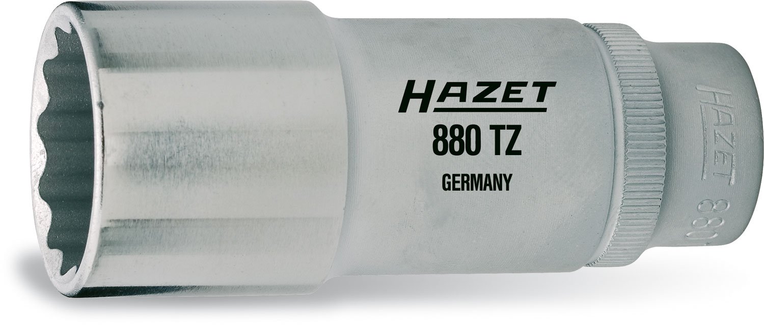 HAZET 880TZ-15 60 mm 12-Point Traction Profile Socket - Chrome-Plated/Polished
