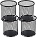 Hestya 4 Pack Mesh Pen Holder Pencil Holder Metal Pencil Cup Holder Pen Organizer Black for Desk Office and School