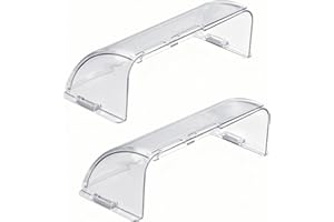 KOHUIPU Heat & Air Vent Deflector for Floor, Sidewall, and Ceiling Registers, Vent Covers Deflectors with Neodymium Magnetic, Adjust Between 9"-14" (2 Pack, Clear)