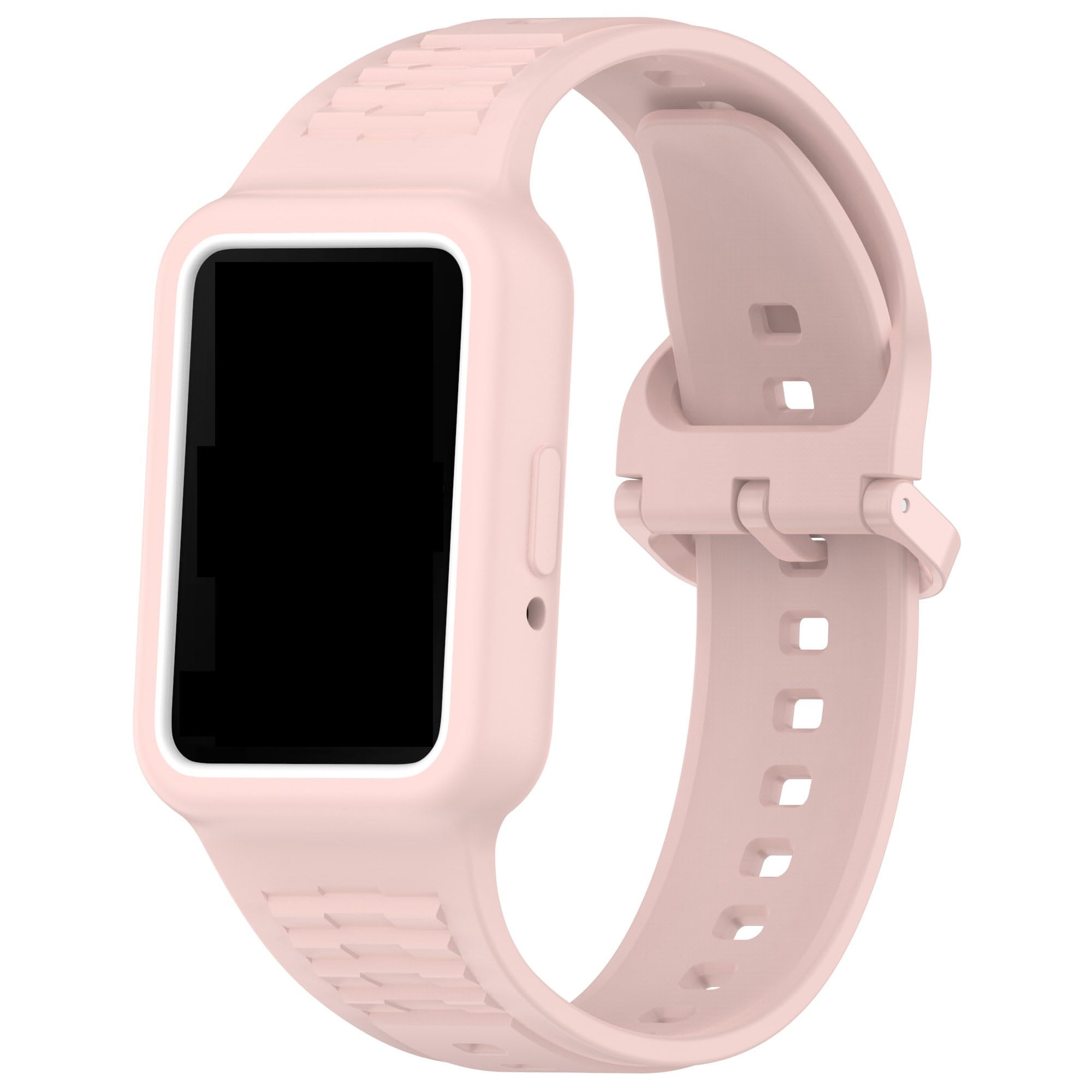 Panda Bobo Compatible with Huawei Band 9/Huawei Band 8 Replacement Strap, Silicone Watch Band Wristband (Pink)