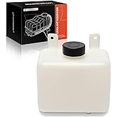 A-Premium - Universal Coolant Reservoir Tank Bottle with Cap | Universal fits, Universal White Coolant Overflow Tank/Expansion Tank - (7.64 in x 4.13 in x 6.54 in)