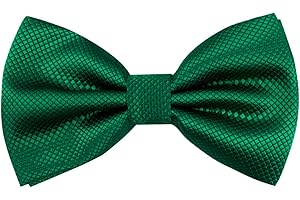 Alizeal Mens Solid Mini Squares Formal Banded Bow Ties
