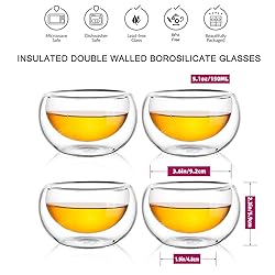 CNGLASS Glass Teapot Set,20oz Clear Tea Pot with 4