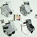 BSLINO 6 Pairs Non Skid 2-3 Years Baby Boys Toddler Anti Slip Skid Slipper Stretch Knit Socks + Gift bag + Gift Card, Stripes Star Footsocks sneakers Socks
