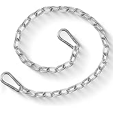 Heavy Duty Stainless Steel Chains, 550LB Punching Bag Chain with Carabiners, Heavy Bag Chain for Boxing Punching Bags Hanging Chair Hammocks Swing Trapeze Yoga