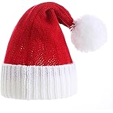 AHAHA Santa Hat for Women Men Unisex Christmas Hat Premium Acrylic Beanie Warm Party Hat for Christmas New Year Holiday
