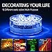 Submersible LED Lights 10 RGB LEDs 16 Colors Changing Waterproof Underwater Lights Multi Color Battery Powered with IR Remote Controller for Aquarium, Vase Base, Pond, Swimming Pool, Garden, Party