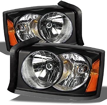 Amazon Com For Dodge Dakota Oe Replacement Black Bezel Headlights Driver Passenger Head Lamps Pair New Automotive