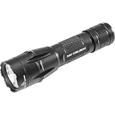 SureFire LED Flashlight - FURY-IB-DF Up to 1,500 Lumens &amp; 34,000 Candela | FURY IntelliBeam Auto Adjusting Dual Fuel Hybrid Beam LED Flashlight w/ Click Tailcap - Mil-Spec Hard Anodized IPX7 Black