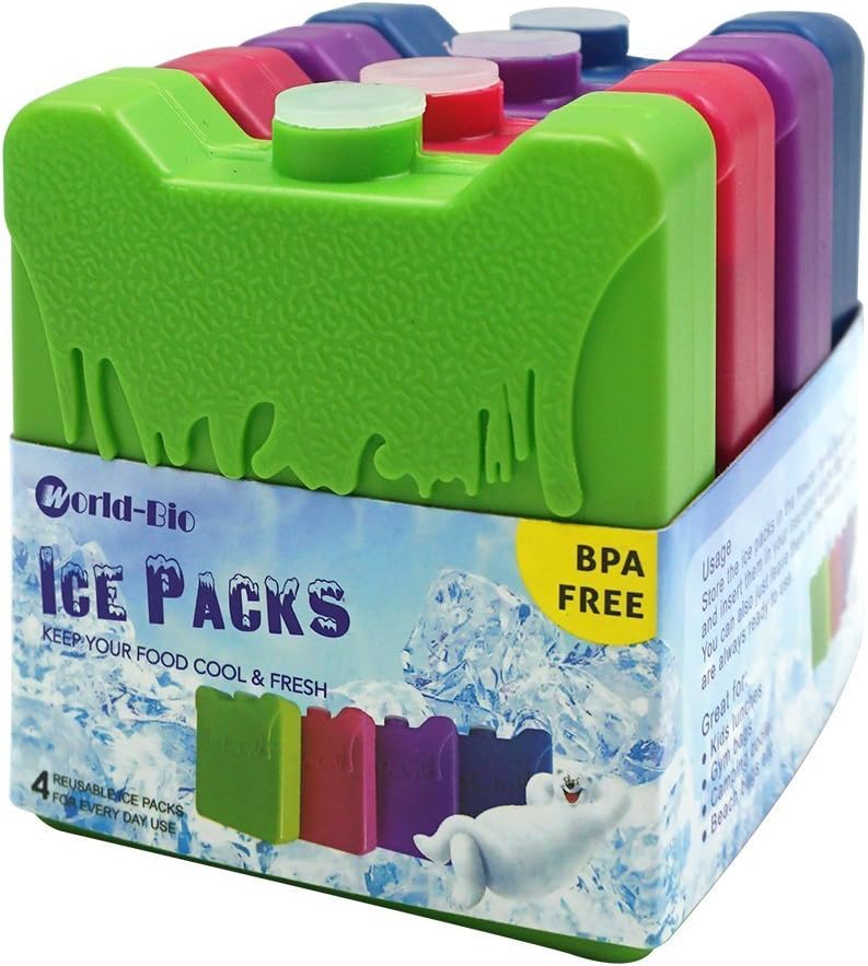 Lunch Ice Packs Freezer Blocks Cool Coolers, Mini Slim Thin Lunch Box