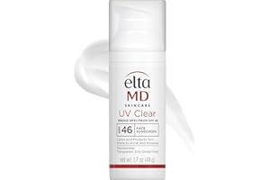 EltaMD UV Clear Facial Sunscreen, Broad-Spectrum SPF 46 for Sensitive or Acne-Prone Skin, Oil-free, Dermatologist-Recommended