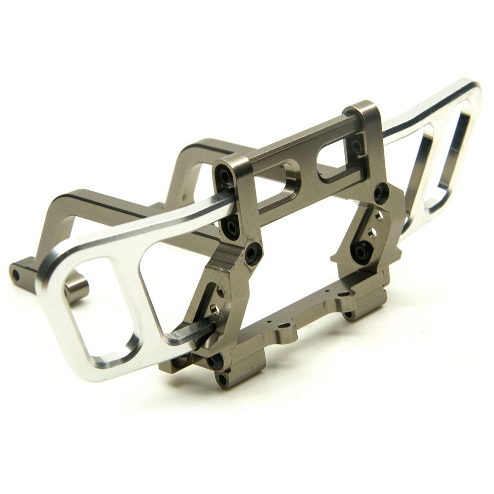 ZuoLan RC 1/10 Steel Front Bumper Bull Bar for 1/10 Car Crawler Axial Wraith (Titanium)