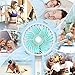 VersionTECH. Handheld Fan, Small Portable Personal Mini Desk Table Folding Fan with USB Rechargeable Battery Operated Electric Fan for Office Outdoor Sport Household Traveling Camping (white)
