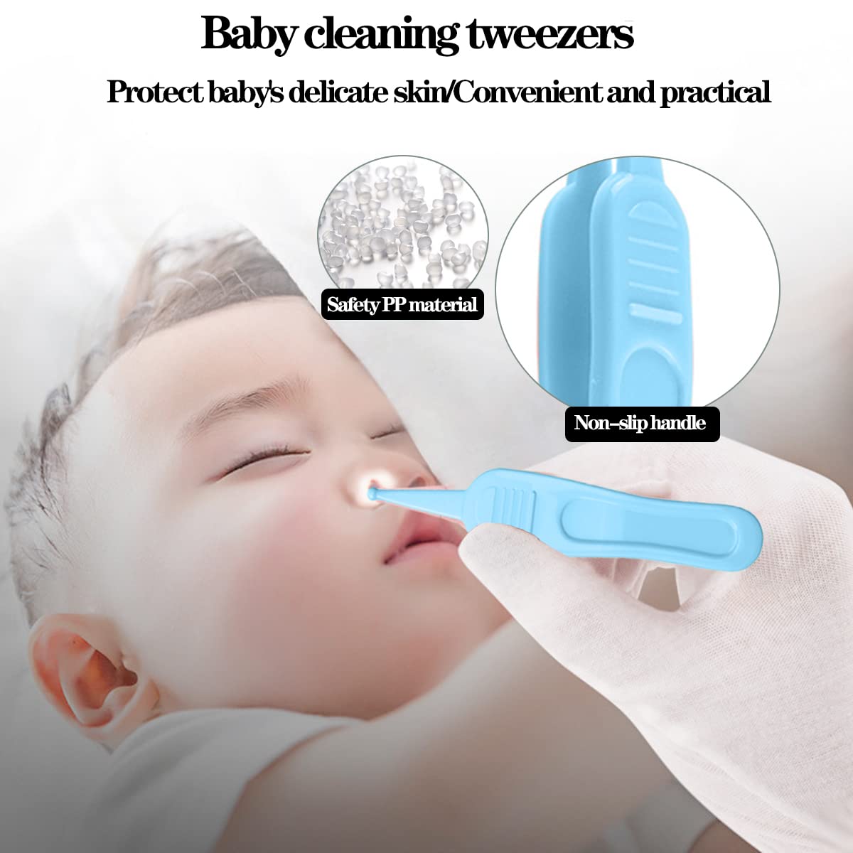 200 PCS Baby Nasal Aspirator Hygiene Filters with Nose Cleaning Tweezer for NoseFrida Nasal Aspirator Filters