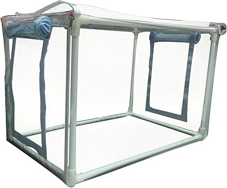 Amazon Co Jp Qin ガーデンハウス ビニールハウス ビニール温室 小型 スリム 冬越し 風対策 光合成でき 枠 カバー 鉢植えなどを保護 園芸 5面 組み立て簡単 ベランダ 屋内外適用 60x40x40cm ホーム キッチン