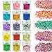 15pcs Glitter Set, Glitter Shake Jars for Art Crafts Painting Scrapbooking Slime Holiday Party Supply, Multi Color Mixed Shapes