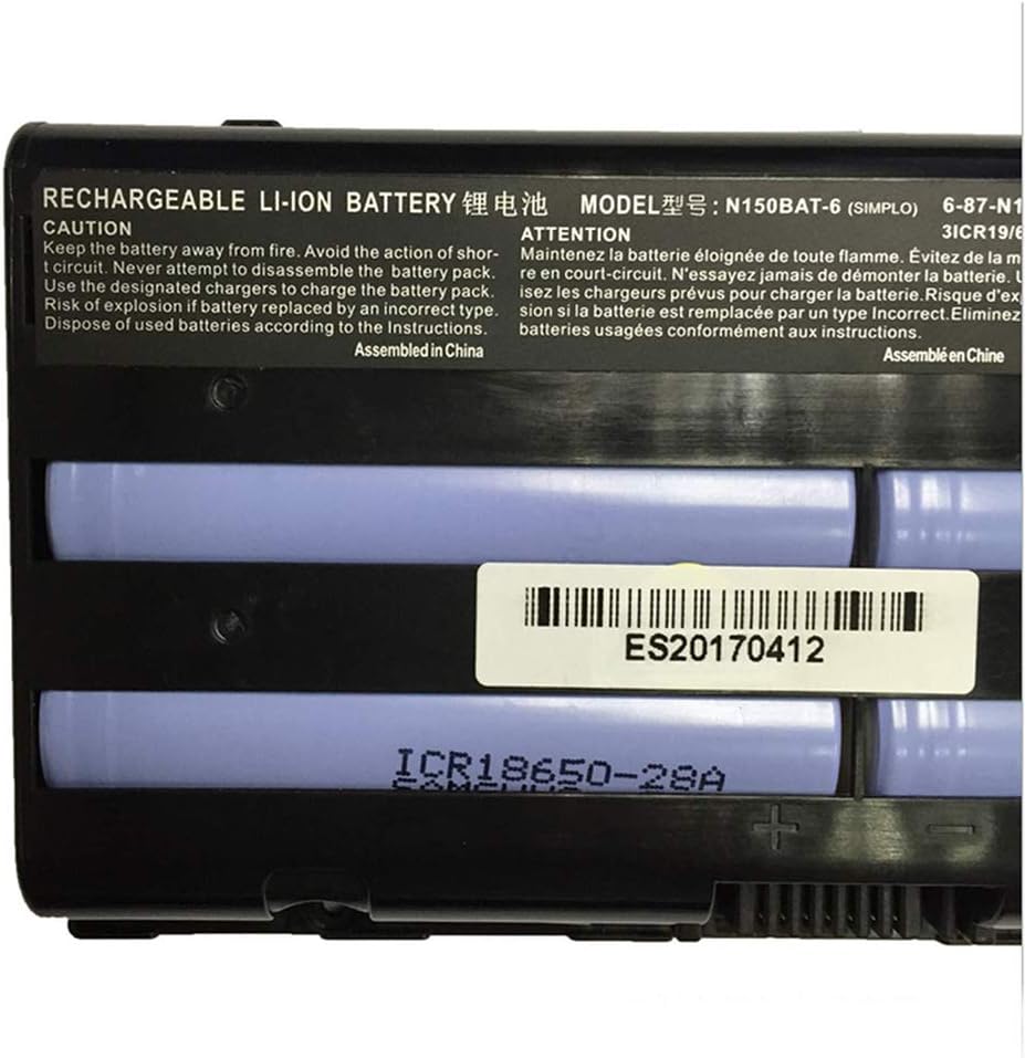 XITAIAN 11.1V 62Wh N150BAT-6 Replacement Laptop Battery for Clevo N150 MVGOS F5 F5-150a Z6 6-87-N150S-4292 Series - Image 3
