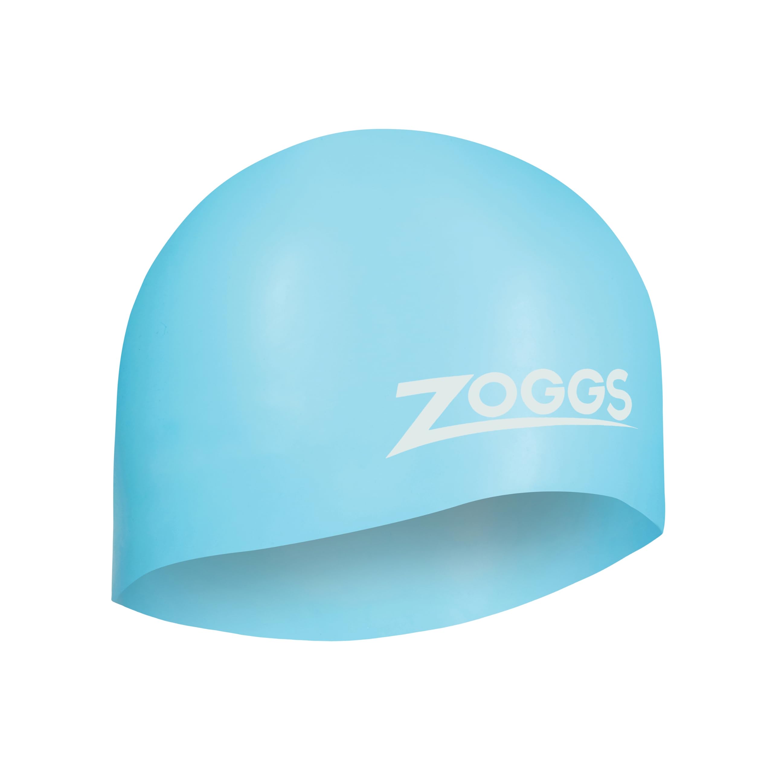 Zoggs Unisex Adult Easy-Fit Silicone Swimming Cap - Light Blue, One Size