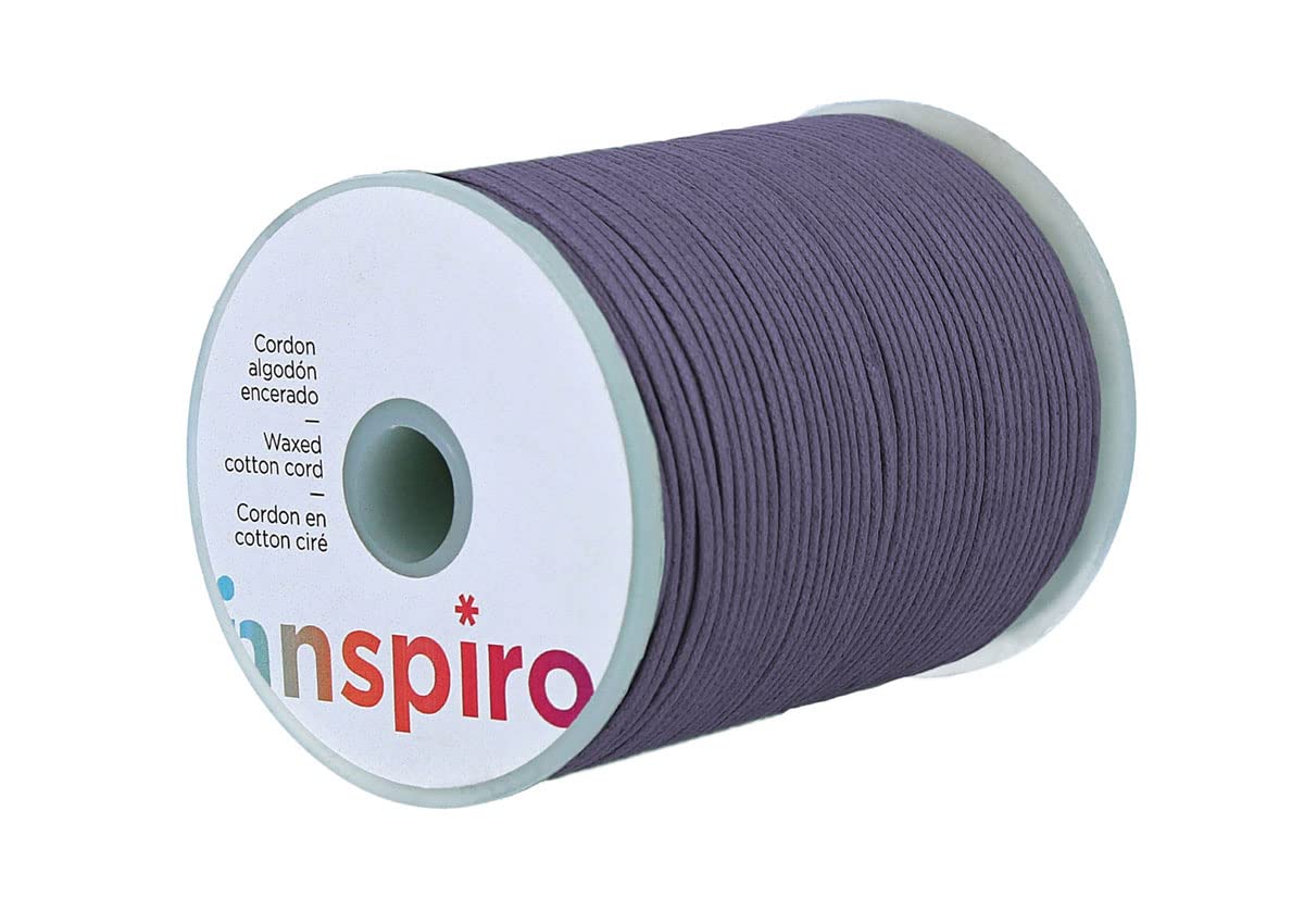 Cotton cord Waxed Fine Purple 1.5 mm. 100 m.