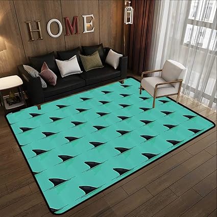 Amazon Com Office Floor Mats Marine Decor Shark Fins In