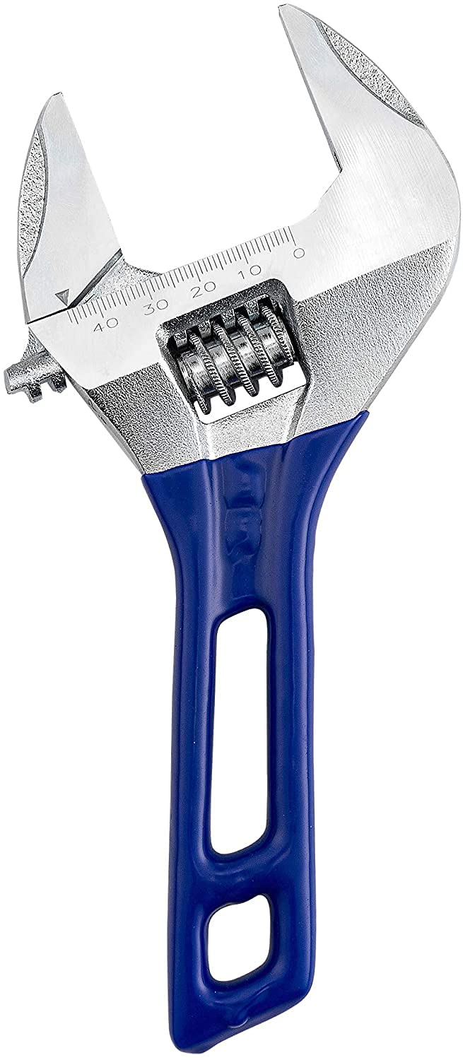 HQGC Wide Opening Stubby Adjustable Wrench Spanner with Short Handle Chrome Vanadium Steel Forged (8")