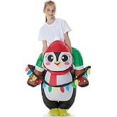 VioraWhite Christmas Inflatable Costume for Kids Blow up Funny Riding on Costume for Children Boy Girl Party Cosplay Outfit