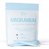 Migranium Daily Nervous System Support Formula for Head Tension, Stress & Energy, Calm Focus + Cellular Wellness Drink, 400mg of Pure Magnesium Glycinate + 9 Key Neuronutrients, 30 Travel Sachets