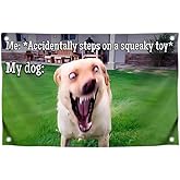 3x5 Feet Polyester Funny Flag with 4 Brass Grommets - Cool Tapestry Poster for Bedroom or Bathroom Wall Decor - Home Garden Meme Single Sided Banner for Outside and Inside - Garage or Party Decoration