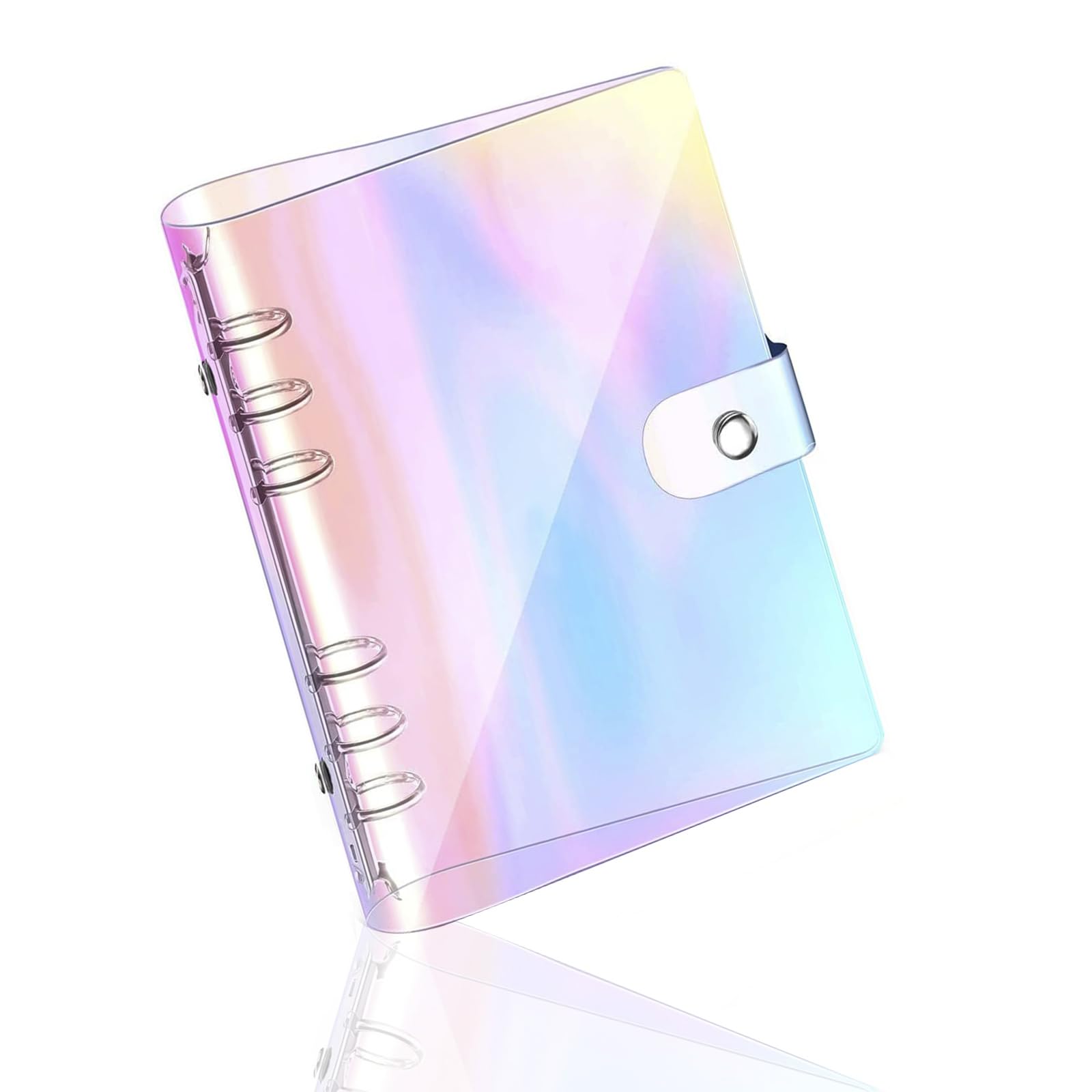 Betinyar A5 Rainbow Soft PVC Notebook Cover, Refillable Paper PVC Binder, Loose Leaf Personal Planner Binder(A5,R)
