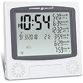 Al-Harameen,Azan Clock,Prayer Times Table Clock,Muslim Digital Alarm,HA-4010 (Gray)