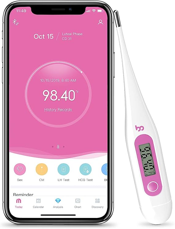 Femometer Digital Basal Body Thermometer Fertility Monitor with Smart